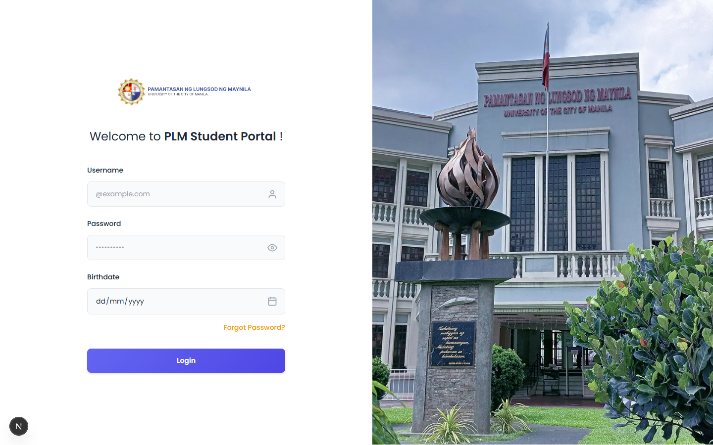 AIMS Redesign — PLM Student Portal — screenshot 1