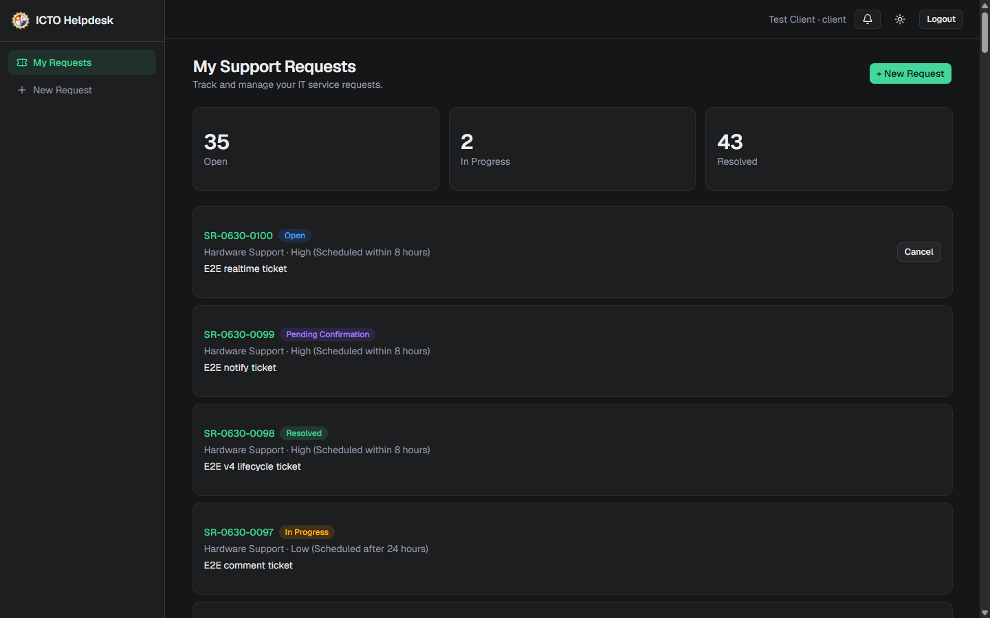 ICTO Help Desk — screenshot 2