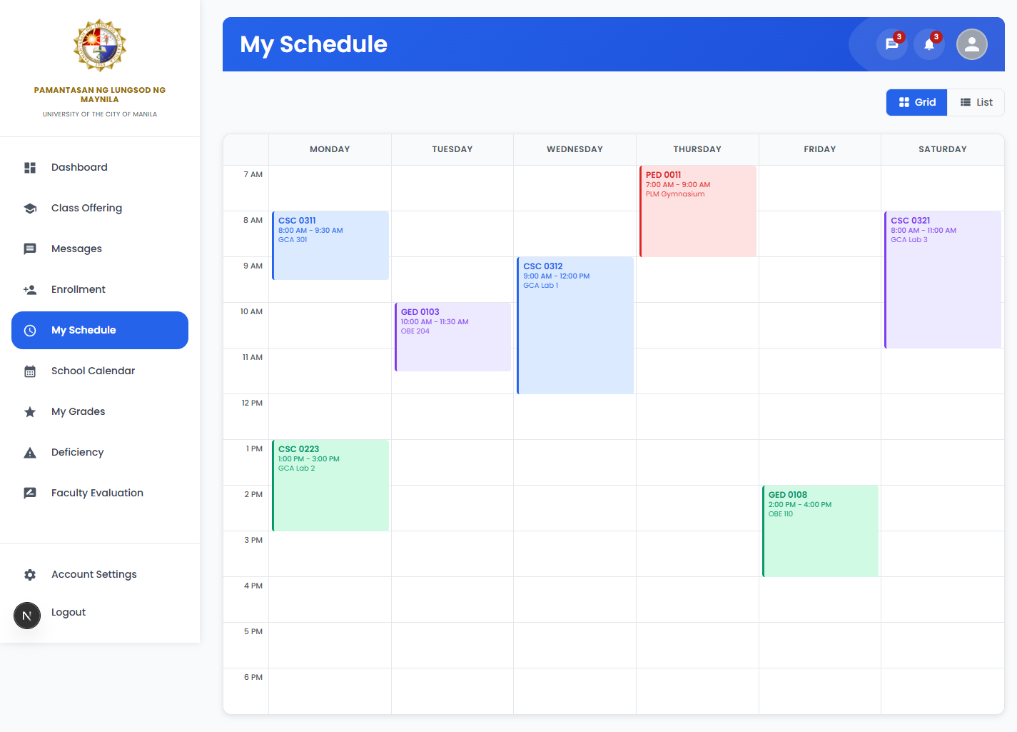AIMS Redesign — PLM Student Portal — screenshot 4