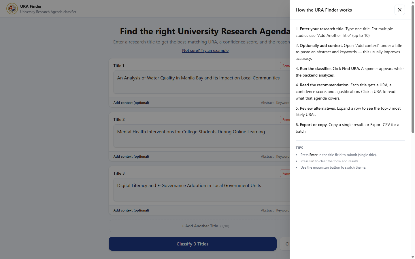 PLM URA Finder — screenshot 3