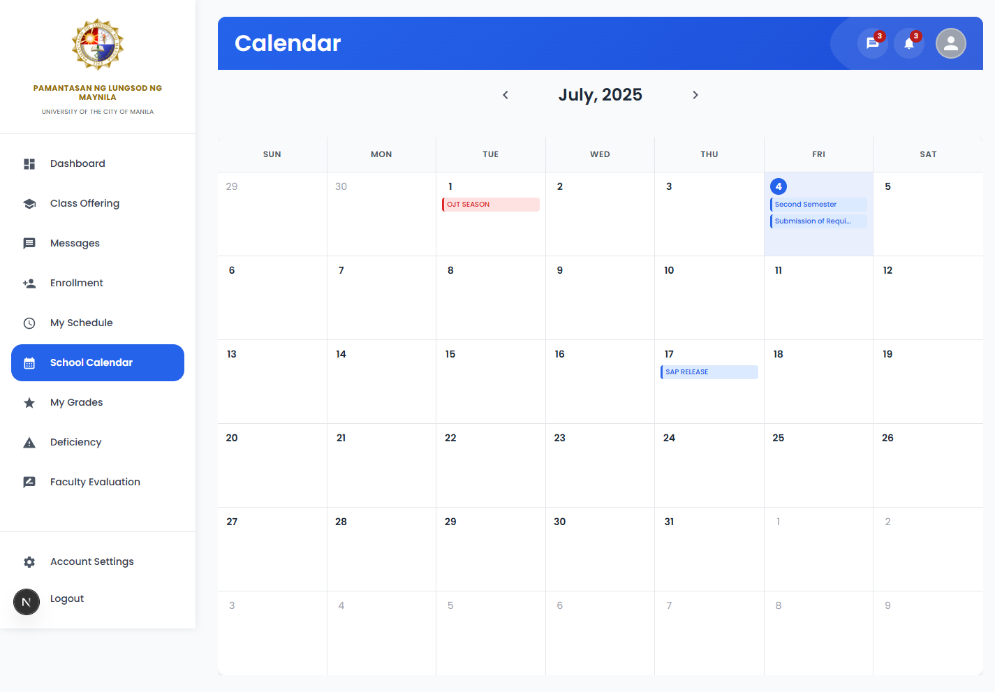AIMS Redesign — PLM Student Portal — screenshot 9