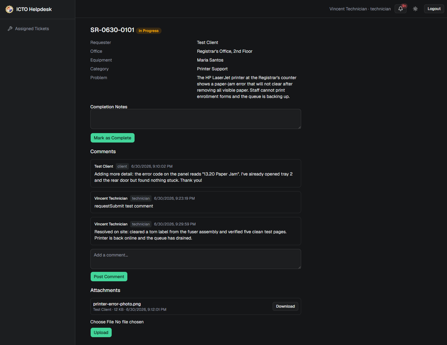 ICTO Help Desk — screenshot 10