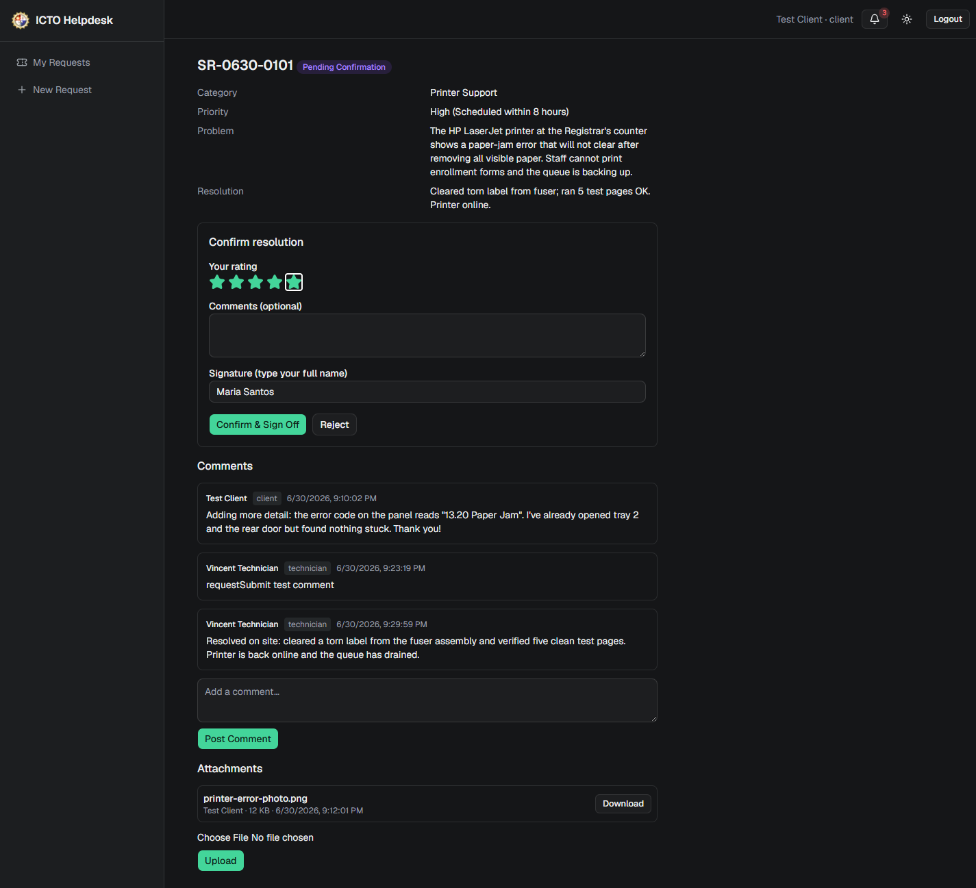 ICTO Help Desk — screenshot 11