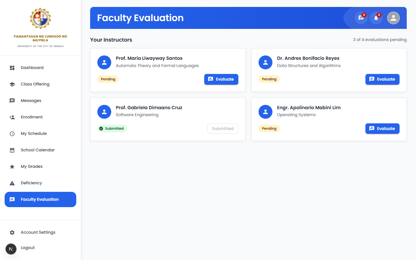 AIMS Redesign — PLM Student Portal — screenshot 10