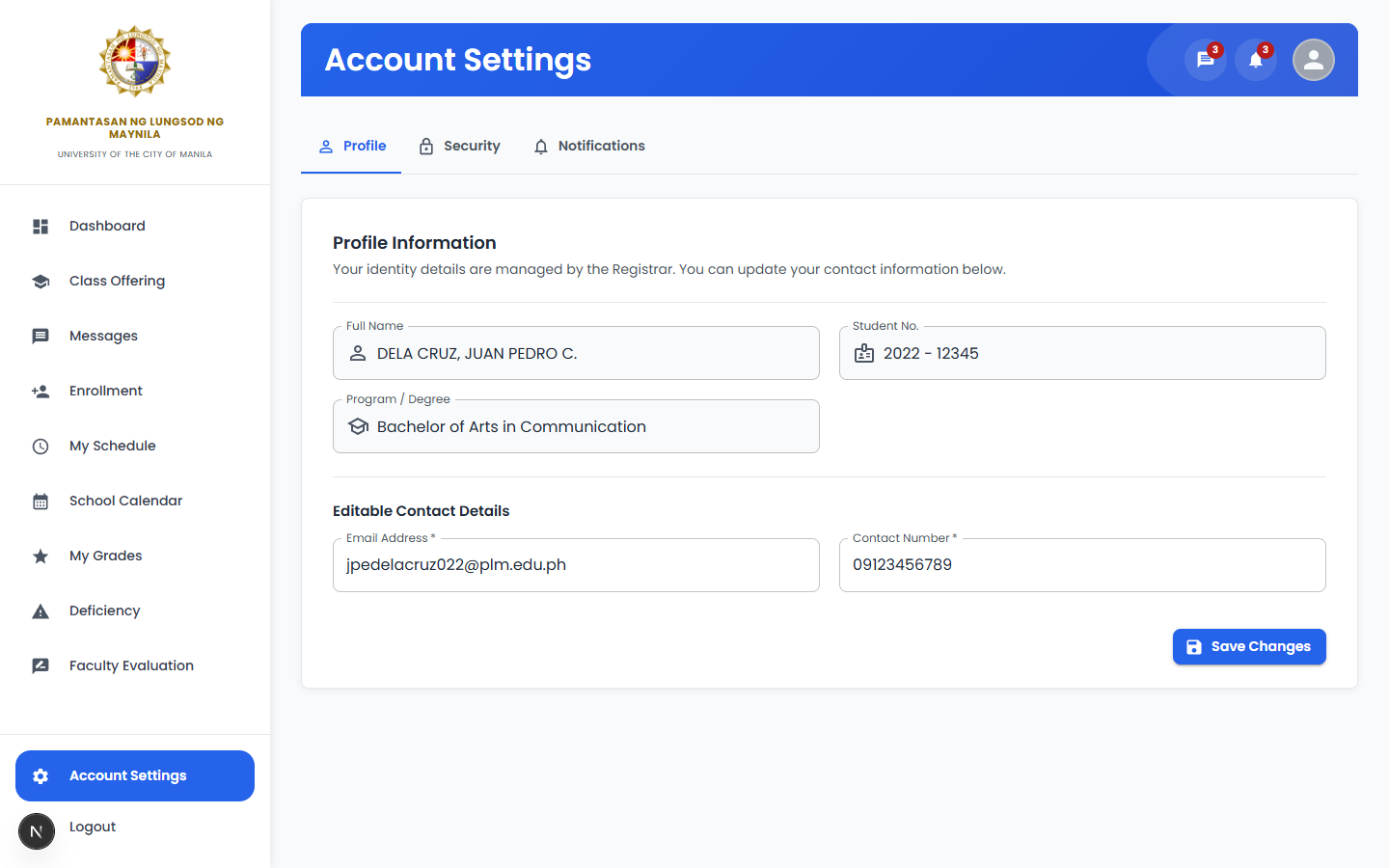 AIMS Redesign — PLM Student Portal — screenshot 13